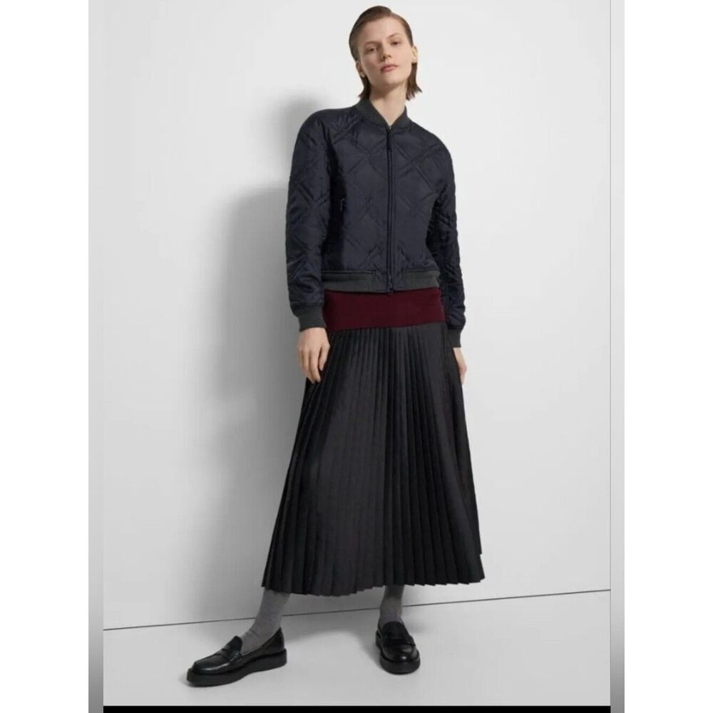Theory project women's crinkle Twill bomber jacket size M